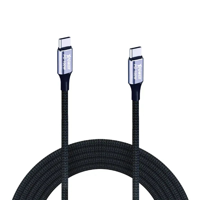 Xpower 100W Type C To C Magnetic 1M Cable - Gray - Tashqila Xpower 100W Type C To C Magnetic 1M Cable - Gray - Tashqila